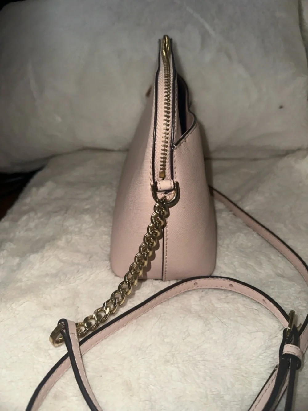 MICHAEL KORS Blush Pink Saffiano Leather Crossbody Bag